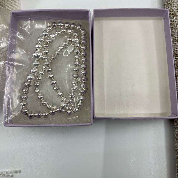 Vintage Sterling Silver Graduated Bead Necklace – 16" – 13.5g - Picture 14 of 16